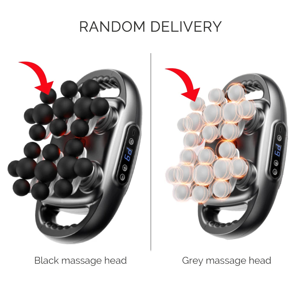 Pistola de masaje corporal con vibración de alta frecuencia de 22 cabezales, masajeador de espalda, cintura, cuello, hombros y muslos.